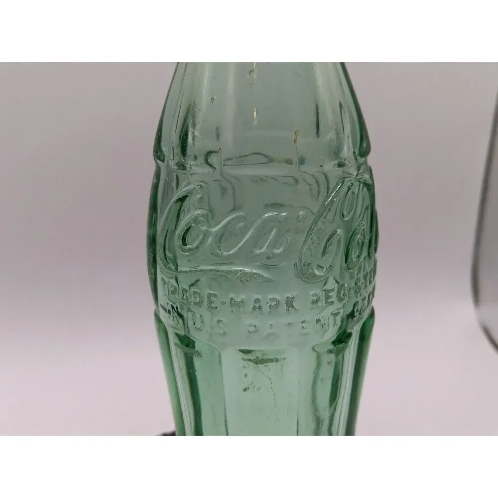 Vintage Coca Cola 6 1/2 oz. Green Glass Bottle Wilmington De W/ Cap 63-90